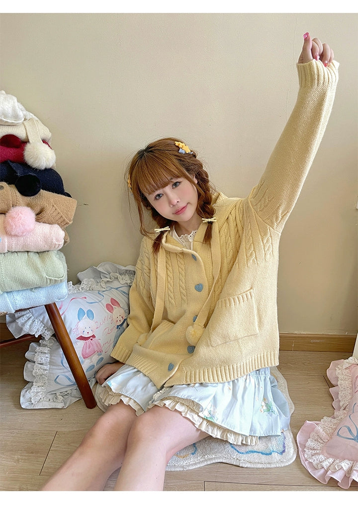 Kawaii Oversized Cardigan Sweater Coat Multicolor 22652:345784