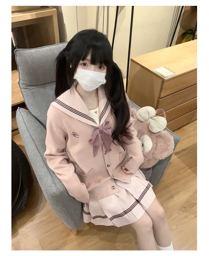 JK Uniform V-Neck Cardigan for Kansai-Collar Style Multicolor 42668:748743