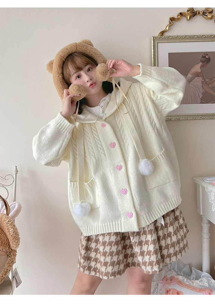 Kawaii Oversized Cardigan Sweater Coat Multicolor 22652:345584