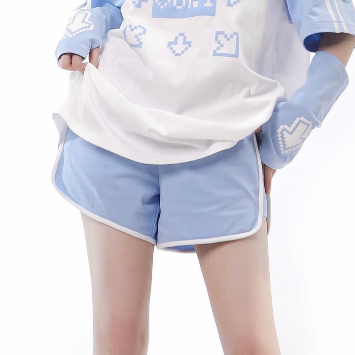 Tech Printed Tenshi Kaiwai T-Shirt & Shorts With Side Pocket (L M) 22478:336074