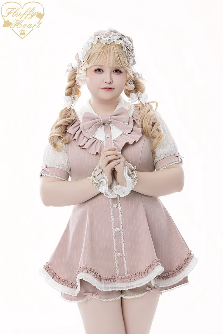 Lace-Sleeved Ryousangata Set Up, Large Bow Brooch 43448:776991