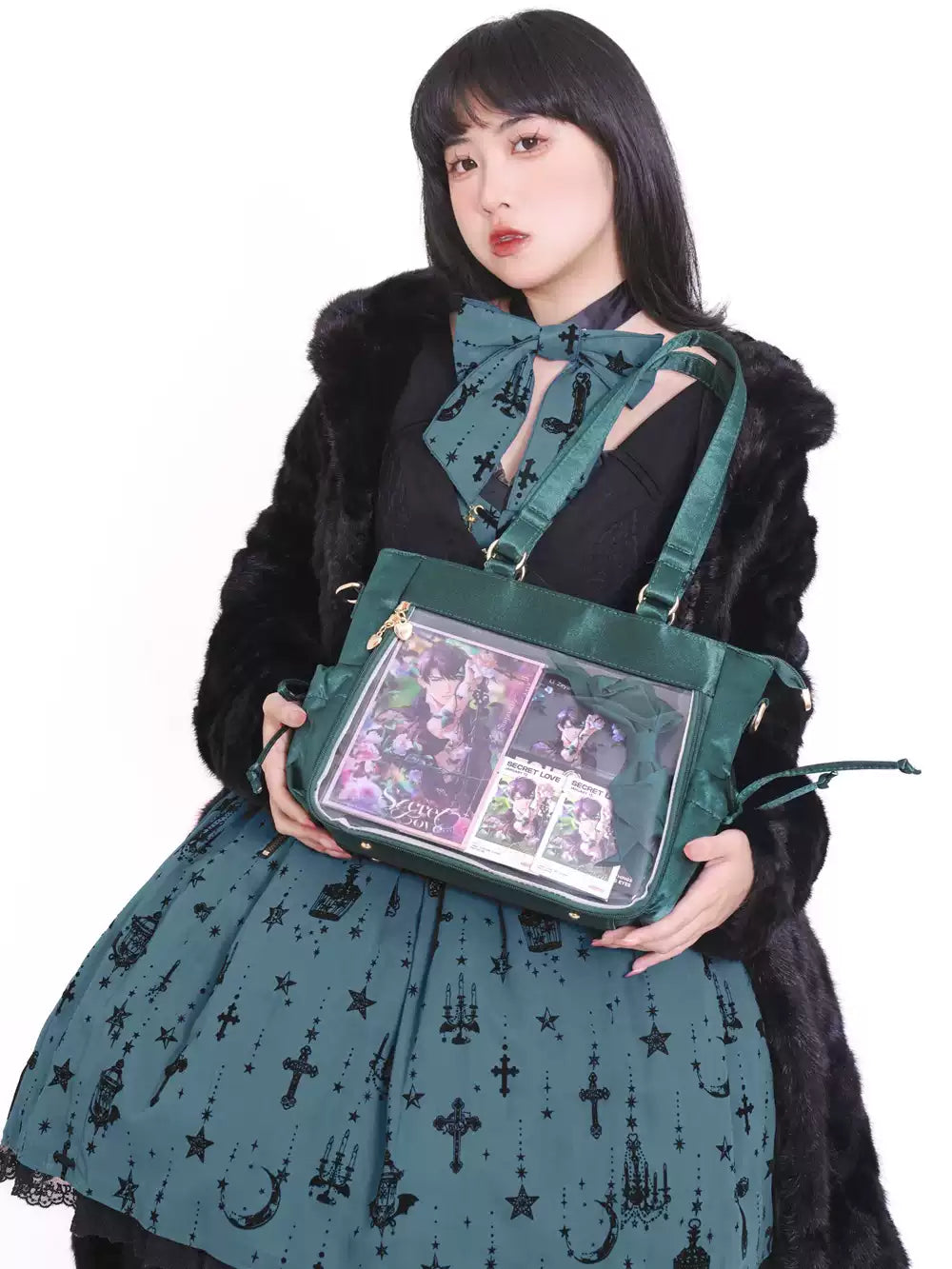 Large Capacity Ita Bag Satin Shoulder Bag Commute Tote Bag 41162:699760