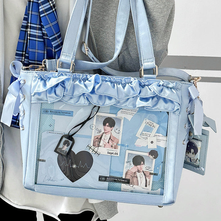 Large Capacity Satin Lolita Ita Bag Handle/Crossbody Strap 43100:765733