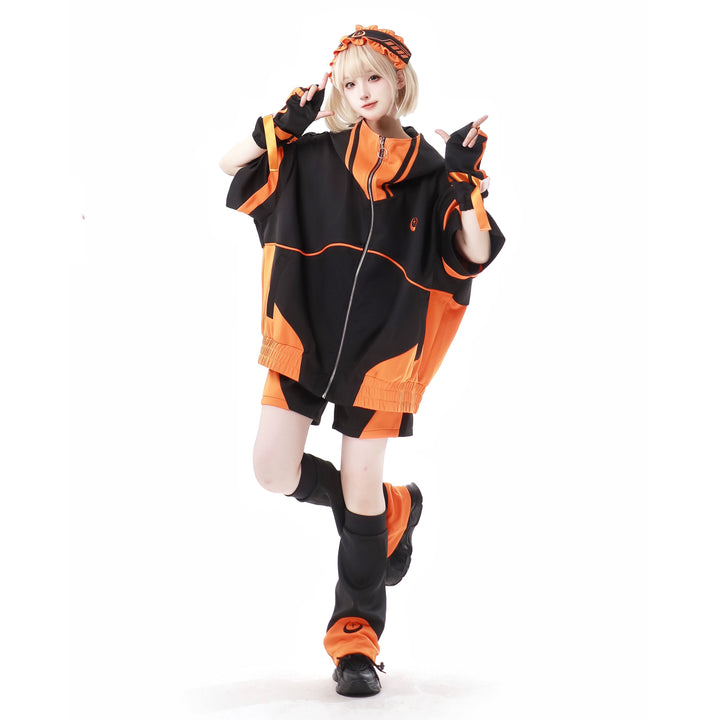 Subcul Jirai Outfit Short Sleeve Jacket With Wrist Cuffs 36794:546116