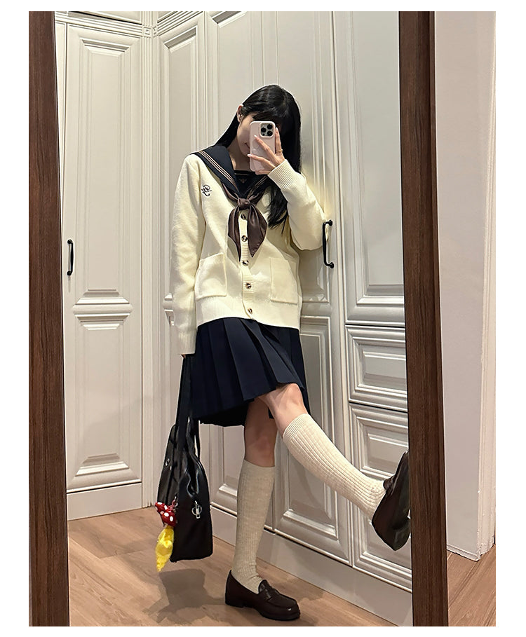 JK Uniform V-Neck Cardigan for Kansai-Collar Style Multicolor 42668:748692