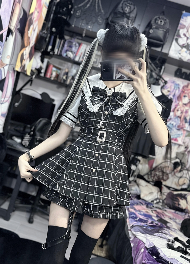 Jirai Kei Dress And Shorts Waist-cinching Set Up 37548:563466