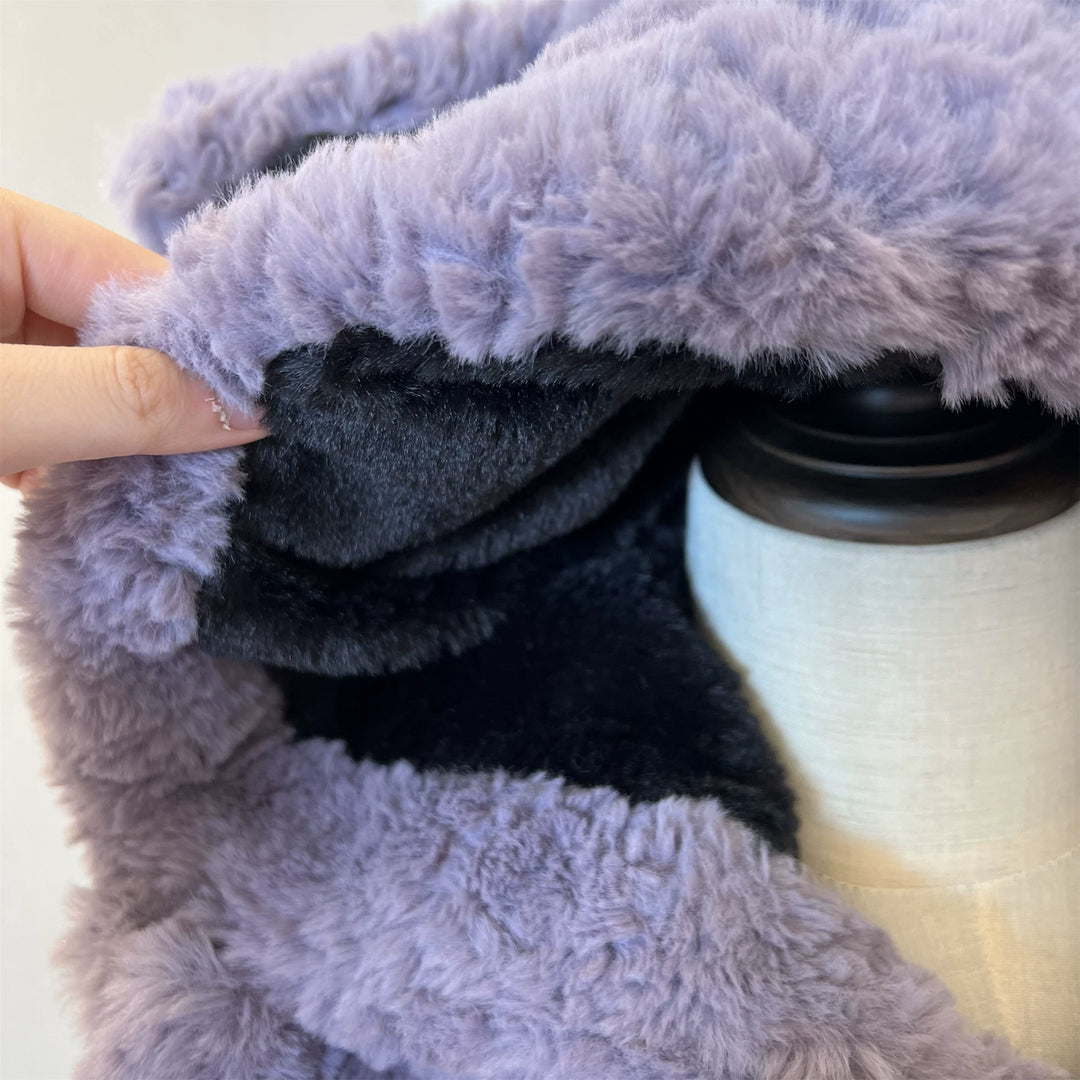 Jirai Kei Coat Cat Ear Hood Jacket Fleece Coat 39958:646726