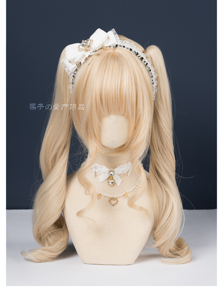 Ryousangata Bow Headband, Rhinestone Accents 44413:808197