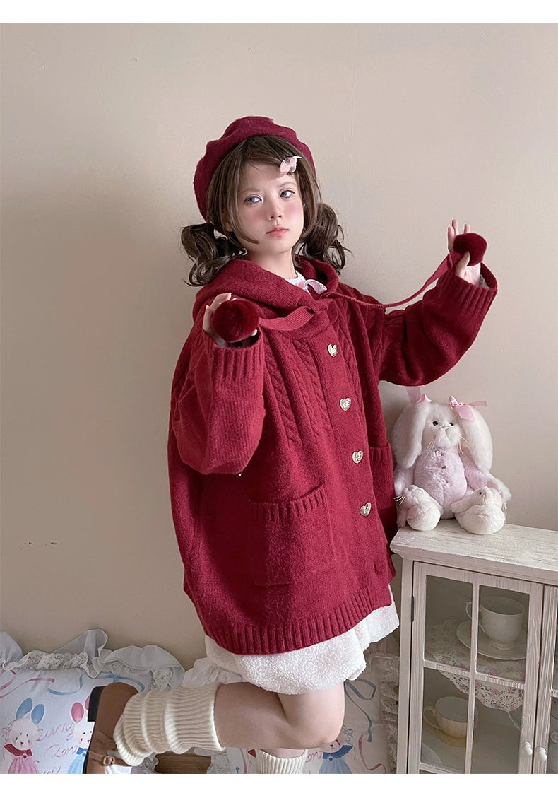 Kawaii Oversized Cardigan Sweater Coat Multicolor 22652:345738