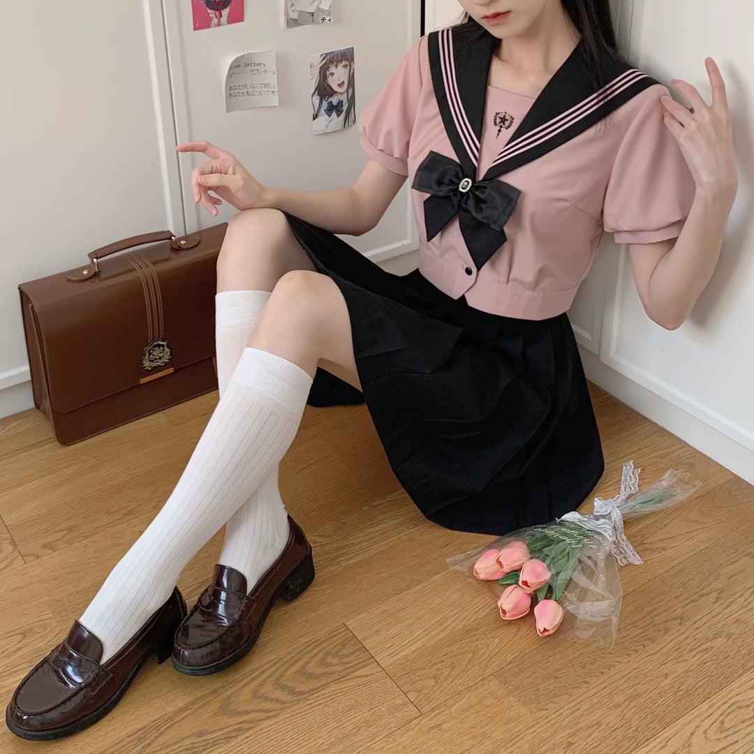JK Uniform Sailor Collar Shirt & Skirt In Different Lengths 42564:745197
