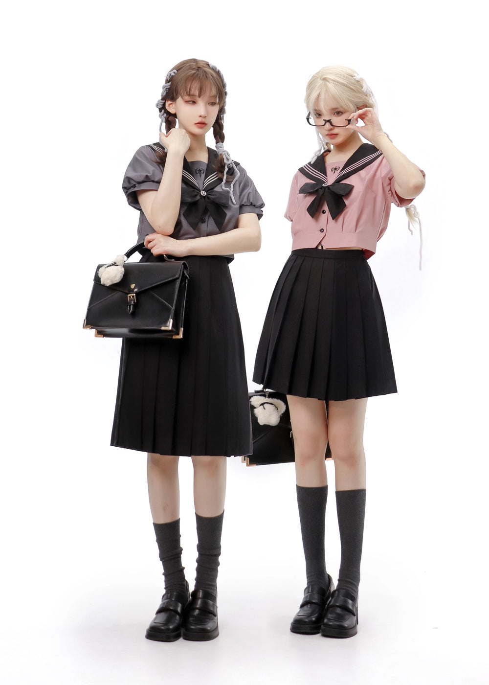 JK Uniform Sailor Collar Shirt & Skirt In Different Lengths 42564:745186