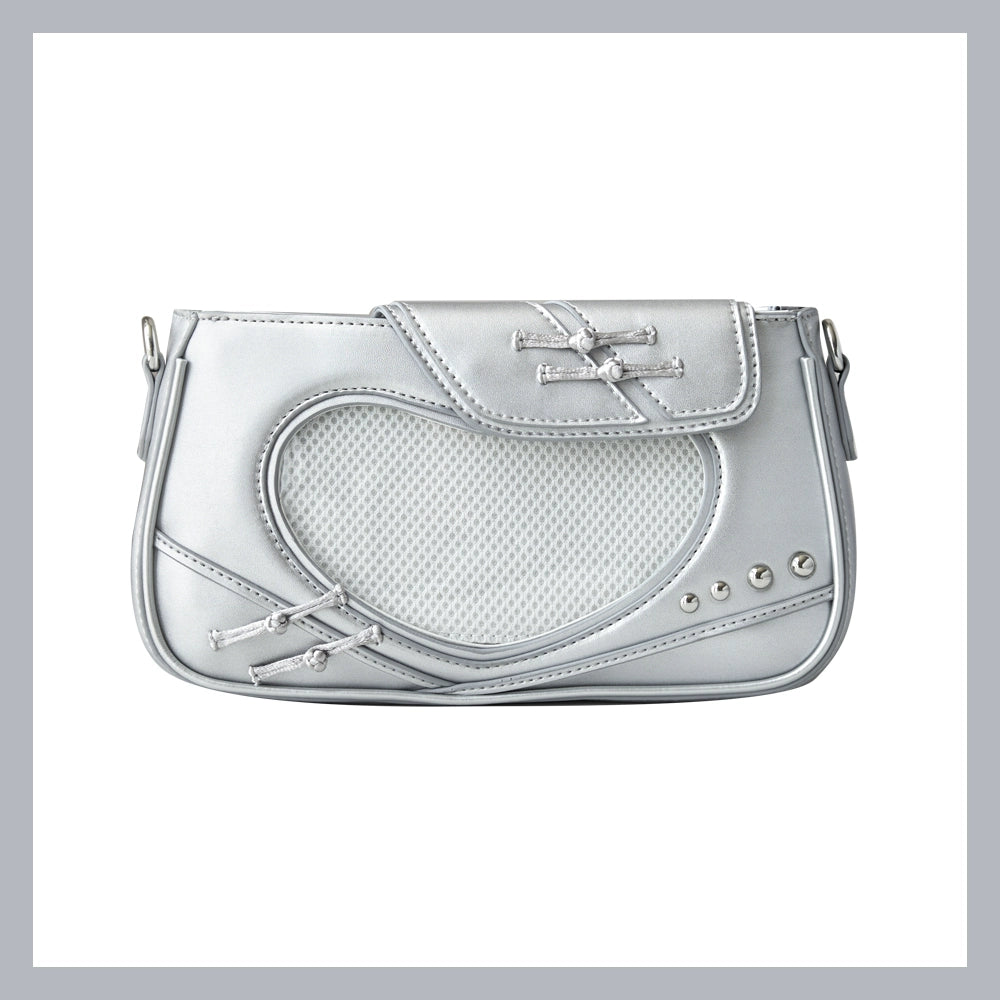 Chinese Style Ita Bag Knot Button Handbag Cross-body Bag (Silver) 39542:627462