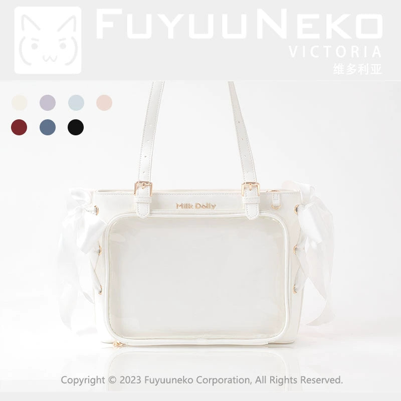 Large Capacity Ita Bag With Window Front & Detachable Ribbon Bow 43229:772408
