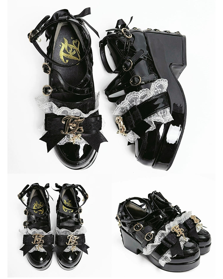 Jirai Kei High Platform Shoes, High + Mid Heel Options (35 36 37 38 39 40 41) 43617:781135
