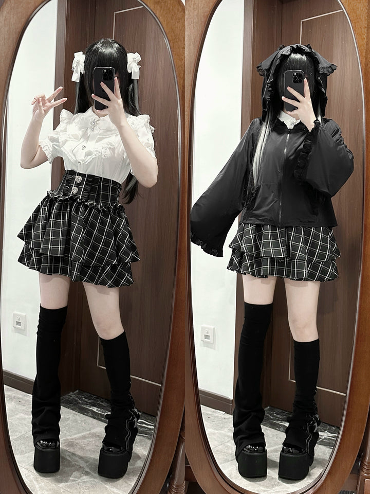 Jirai Kei Hoodie Jacket with Cat Ears UPF50 Protection Multicolors 38510:592356