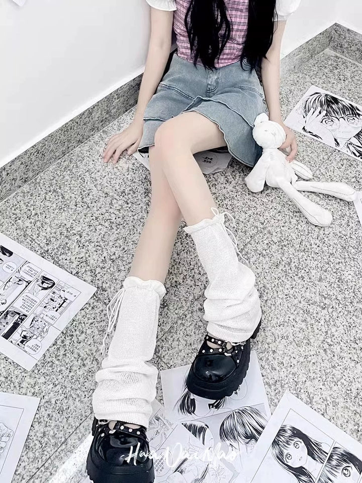 Y2K Leg Covers Cute Tie Leg Warmers Thin Socks 36628:552878 36628:552878