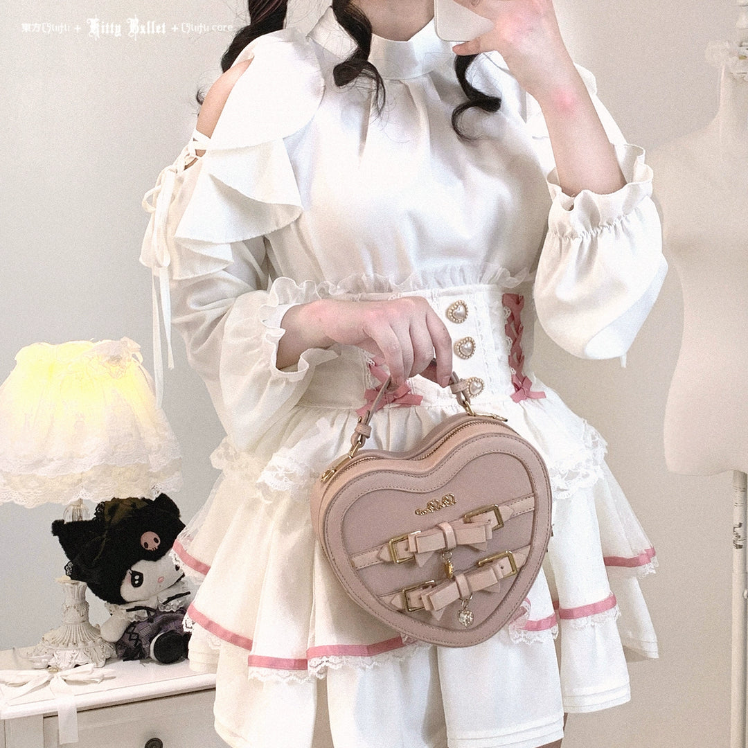 Ryousangata High-waist Skirt, Tiered Hem 44003:792898