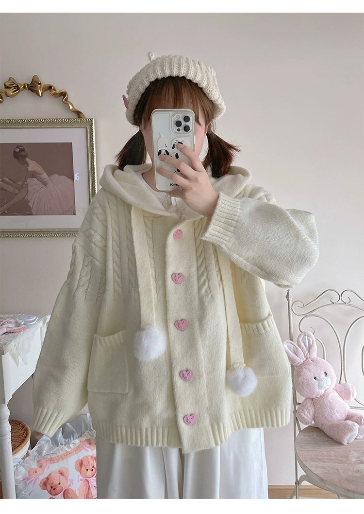 Kawaii Oversized Cardigan Sweater Coat Multicolor 22652:345526