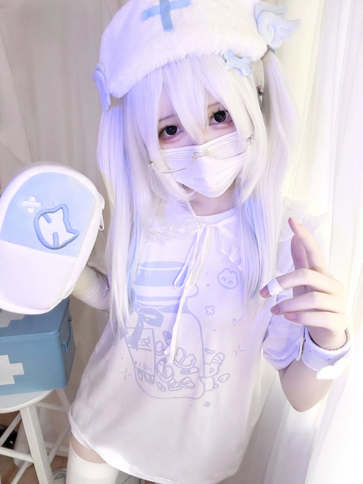 Jirai Kei T-shirt Tenshi Kawaii Short Sleeve T-shirt 35734:503144
