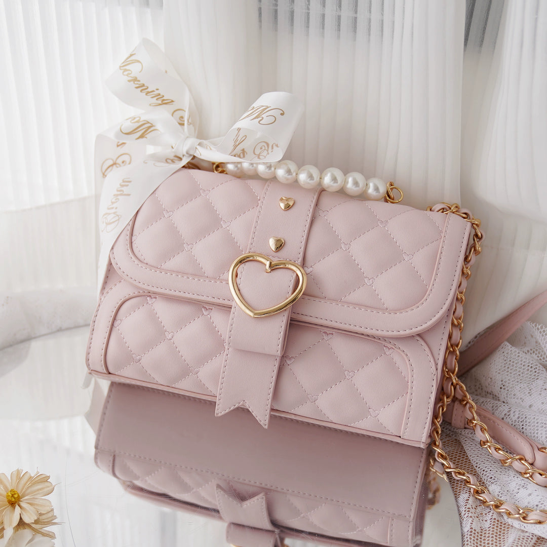 Kawaii Ita Bag Bow Rhombus Grid Shoulder Bag Multicolor 21906:349726