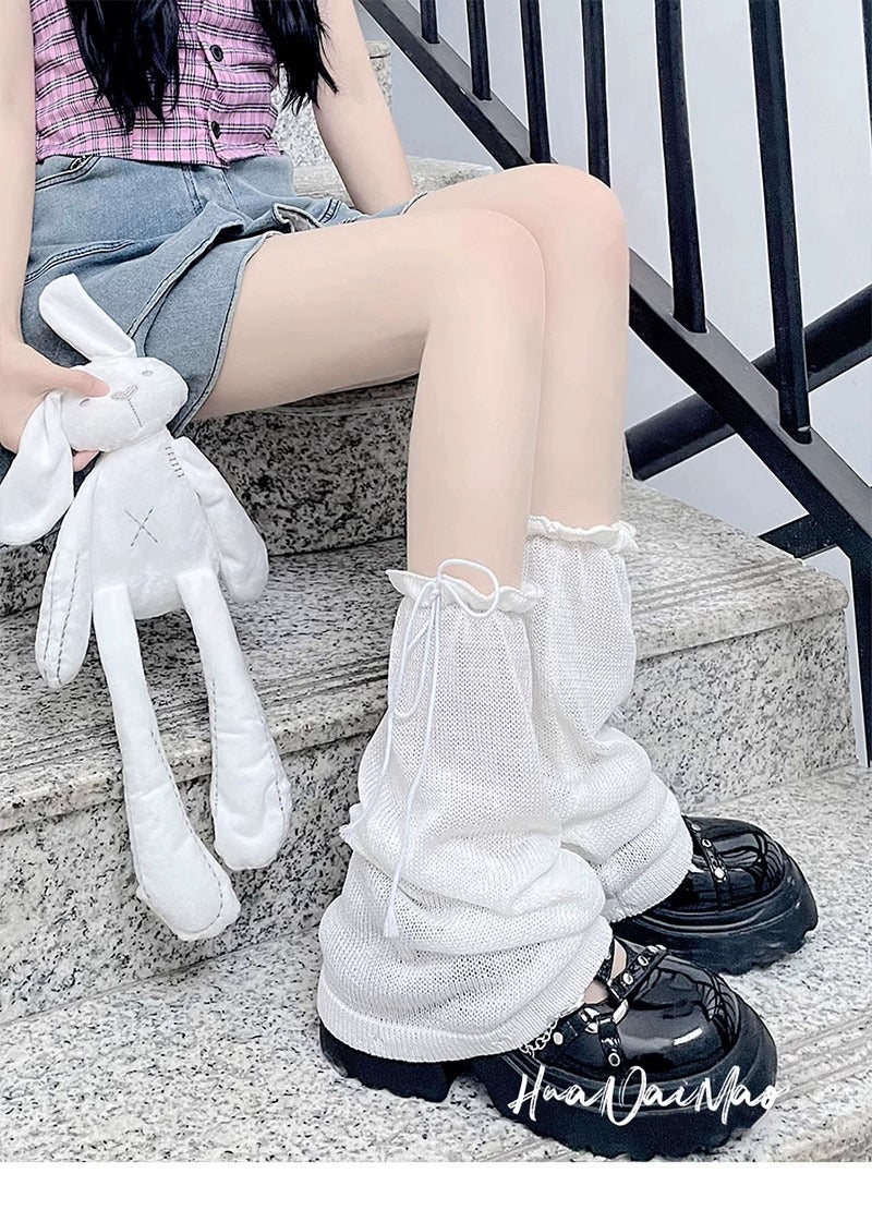 Y2K Leg Covers Cute Tie Leg Warmers Thin Socks 36628:552894 36628:552894