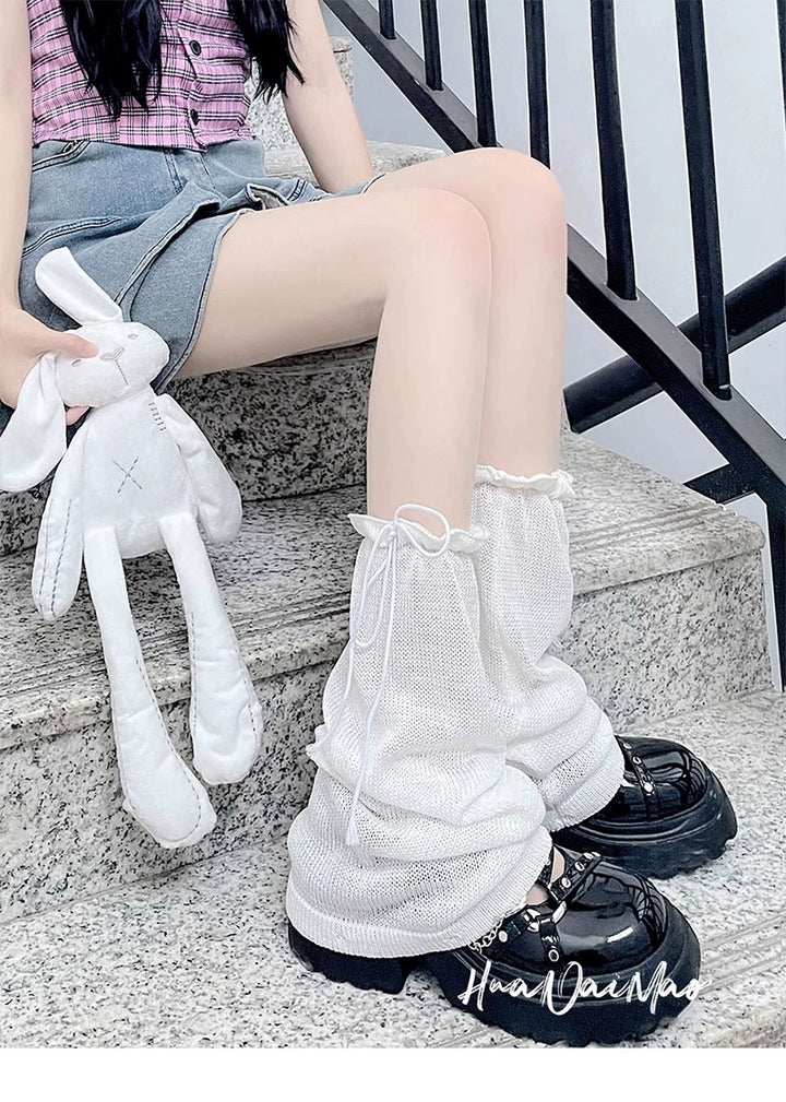 Y2K Leg Covers Cute Tie Leg Warmers Thin Socks 36628:552894 36628:552894