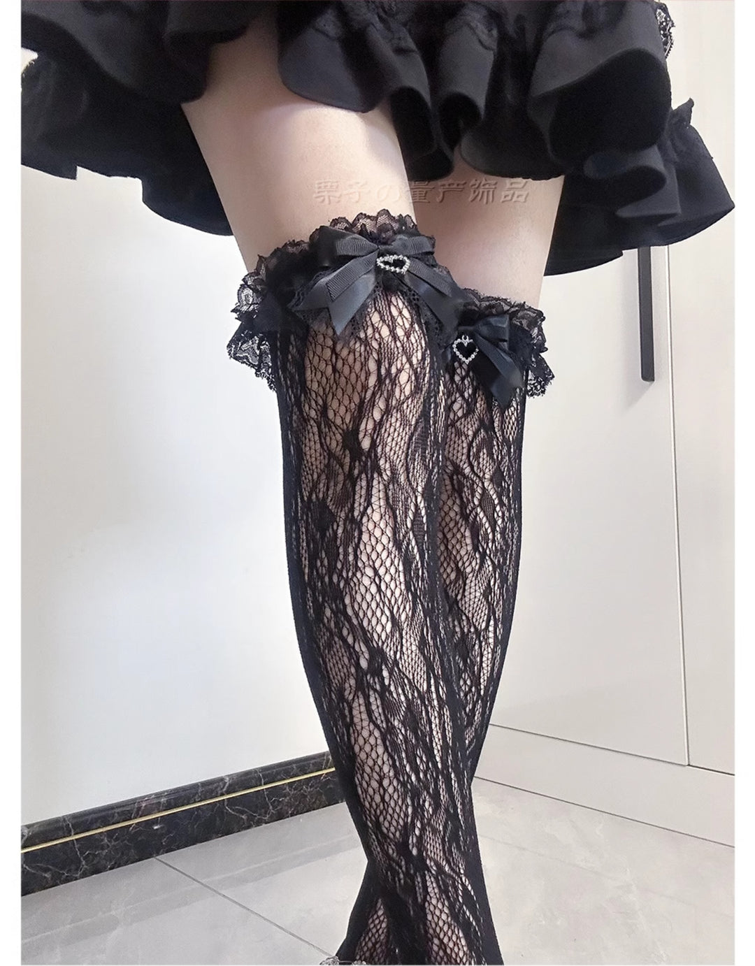 Jirai Kei Socks Bow Lace Over-knee Socks Multicolor 21580:751912