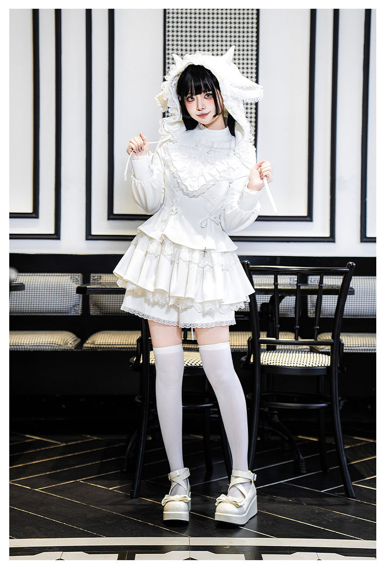 Ruffle Jirai Kei Dress | Shorts | Plush Doll Bag Each Sold Separately 42490:743498