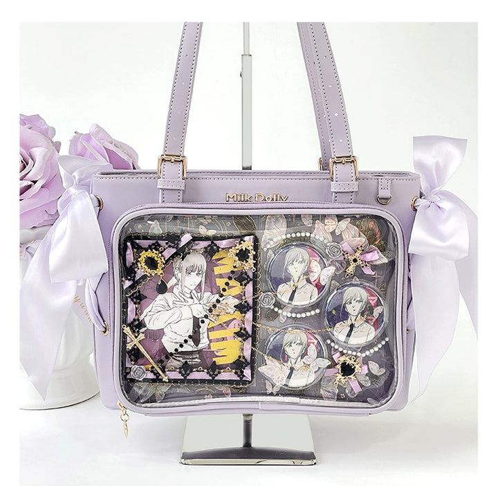 Large Capacity Ita Bag With Window Front & Detachable Ribbon Bow 43229:772358