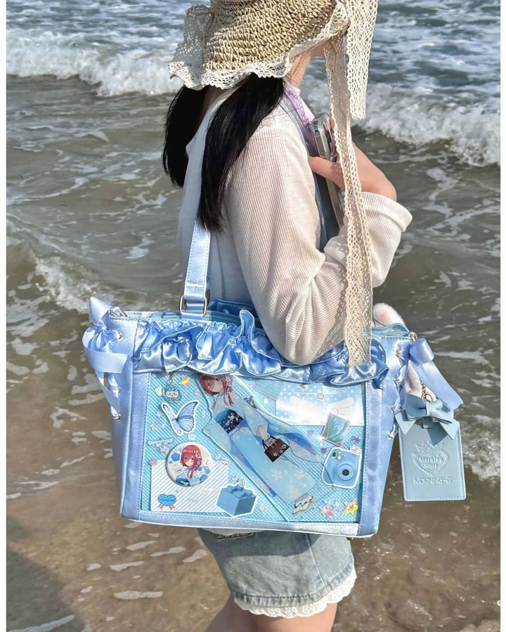 Large Capacity Satin Lolita Ita Bag Handle/Crossbody Strap 43100:766524