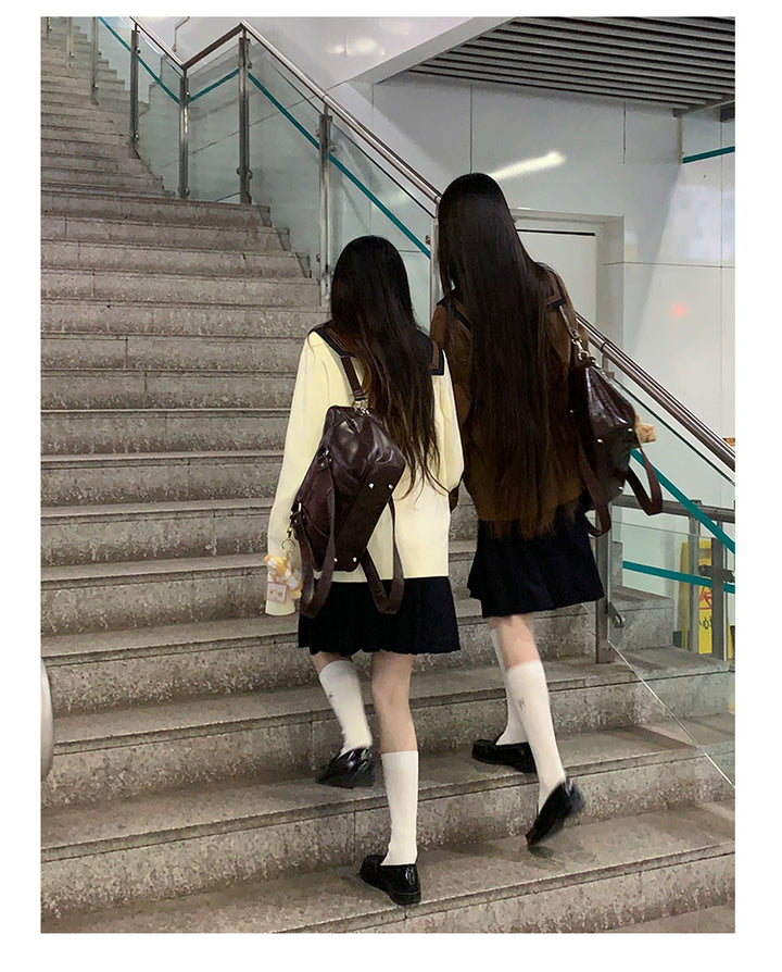 JK Uniform V-Neck Cardigan for Kansai-Collar Style Multicolor 42668:748699