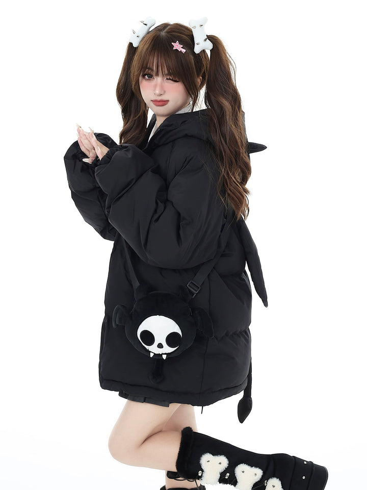 Plus Size Yami Kawaii Coat Winter Black Jacket Cotton Coat 39554:637082
