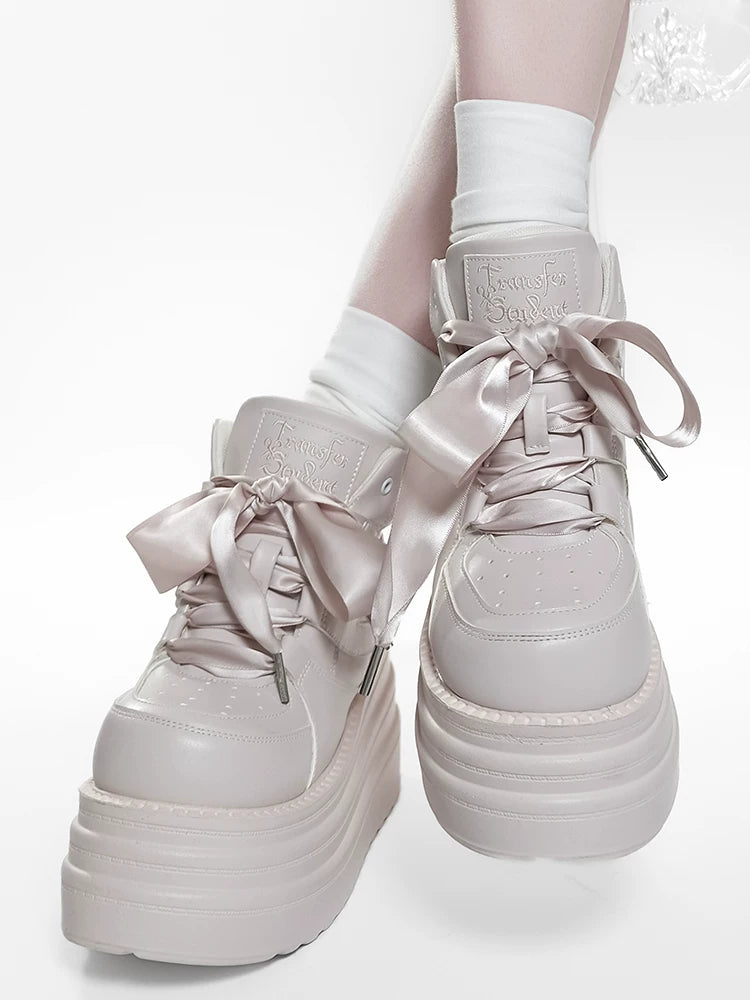 Jirai Kei High-Top Platform Shoes, Detachable Wing Decor 44333:806767