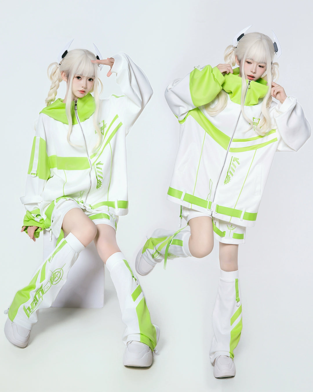 Plus Size Tenshi Kaiwai Outfit, Jacket and Shorts 44120:796923