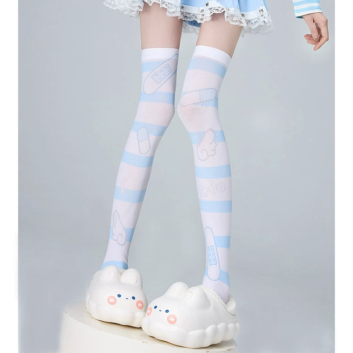 Tenshi Kaiwai Socks Knee-High Socks Striped Socks (F) 35346:489392