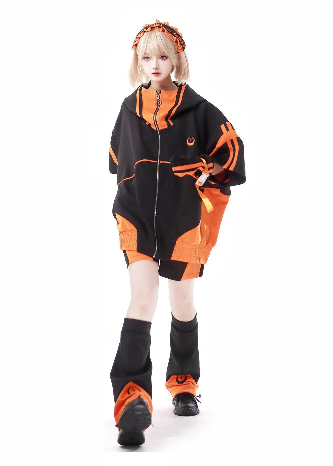 Subcul Jirai Outfit Short Sleeve Jacket With Wrist Cuffs 36794:546158