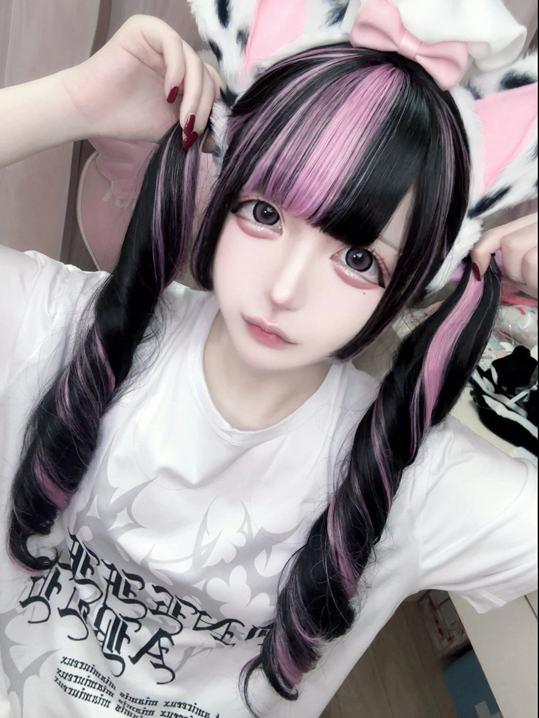 Subculture Oversized T-shirt, Printed Gothic Words 45015:838784