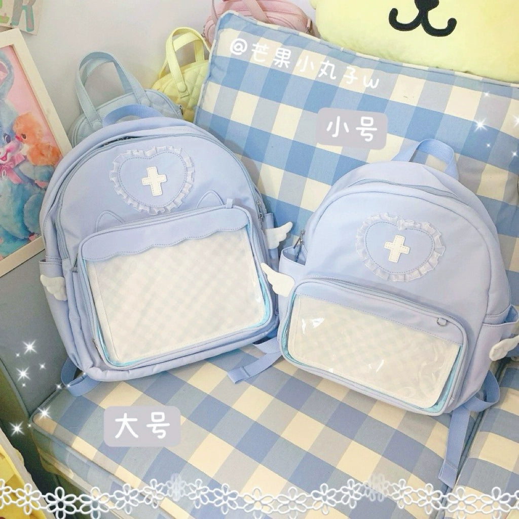 Tenshi Kaiwai Ita Bag Backpack Blue And Pink Bag 38278:588328