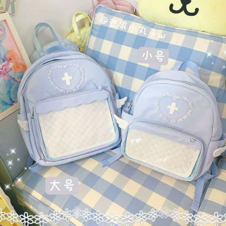 Tenshi Kaiwai Ita Bag Backpack Blue And Pink Bag 38278:588328