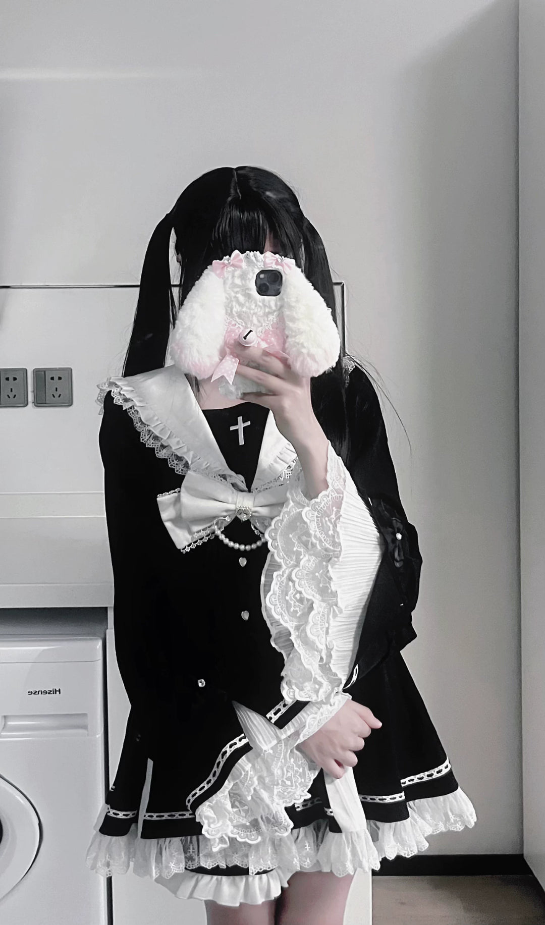 Jirai Kei Hime Sleeves Dress, Pocketed Shorts 44215:808507