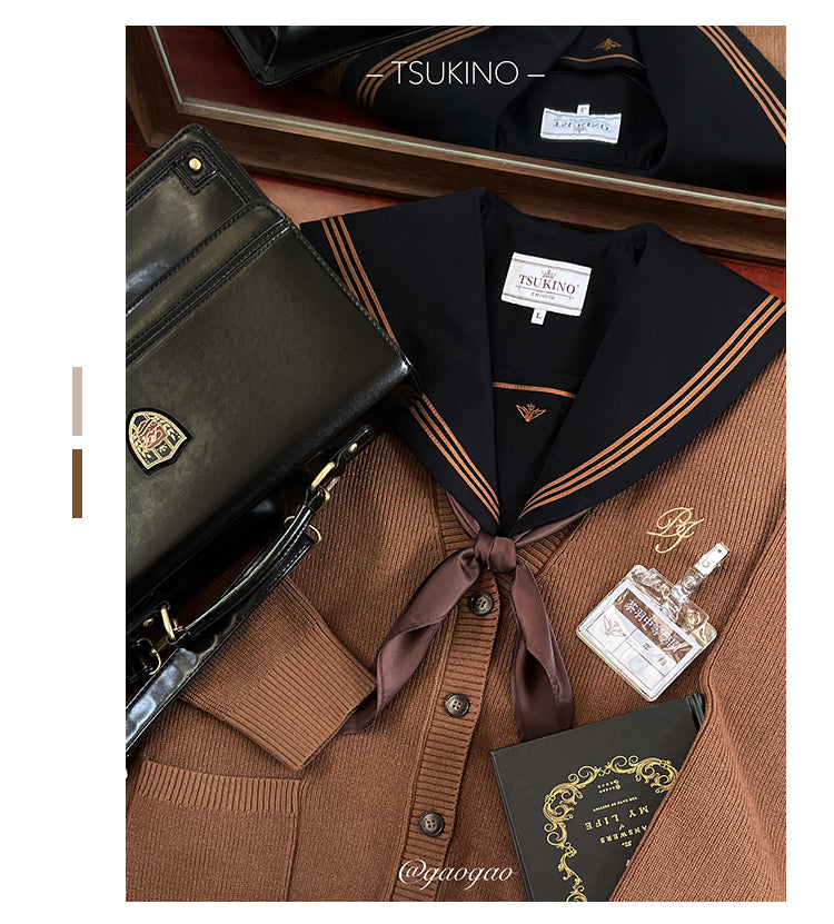 JK Uniform V-Neck Cardigan for Kansai-Collar Style Multicolor 42668:748693