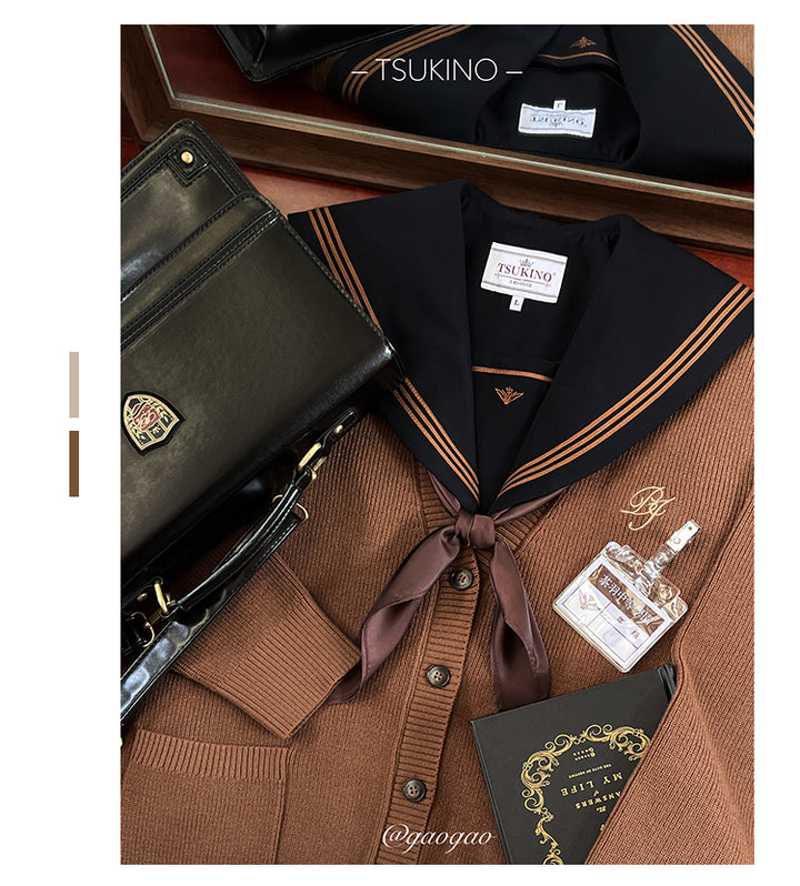 JK Uniform V-Neck Cardigan for Kansai-Collar Style Multicolor 42668:748693