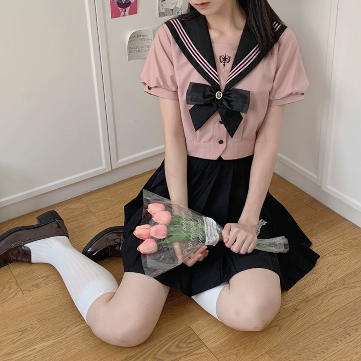 JK Uniform Sailor Collar Shirt & Skirt In Different Lengths 42564:745178