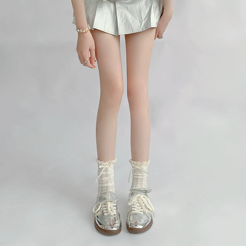 Lightweight Lolita Socks, Scrunchy Ankle/Mid-Calf 2-in-1 43226:771863