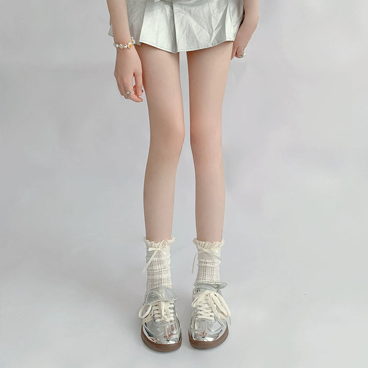 Lightweight Lolita Socks, Scrunchy Ankle/Mid-Calf 2-in-1 43226:771863