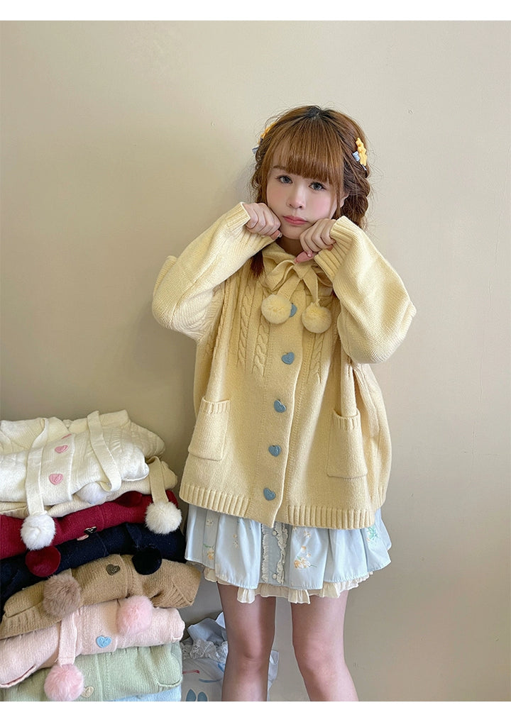 Kawaii Oversized Cardigan Sweater Coat Multicolor 22652:345606