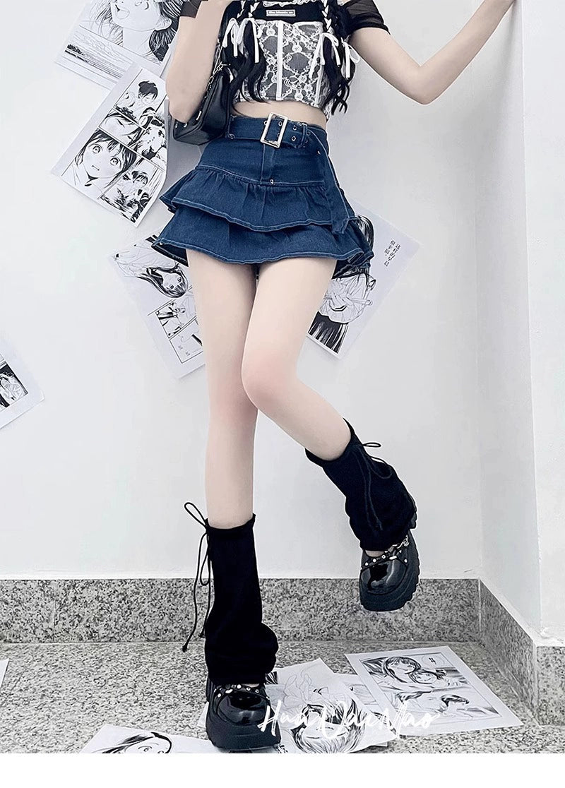 Y2K Leg Covers Cute Tie Leg Warmers Thin Socks 36628:552896 36628:552896