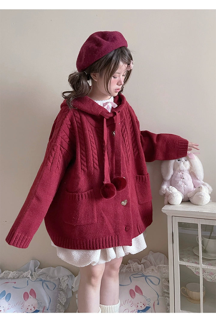 Kawaii Oversized Cardigan Sweater Coat Multicolor 22652:345760