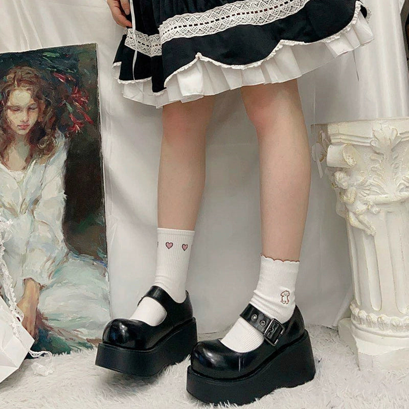 Lolita Shoes Round Toe Platform Shoes 21866:315076