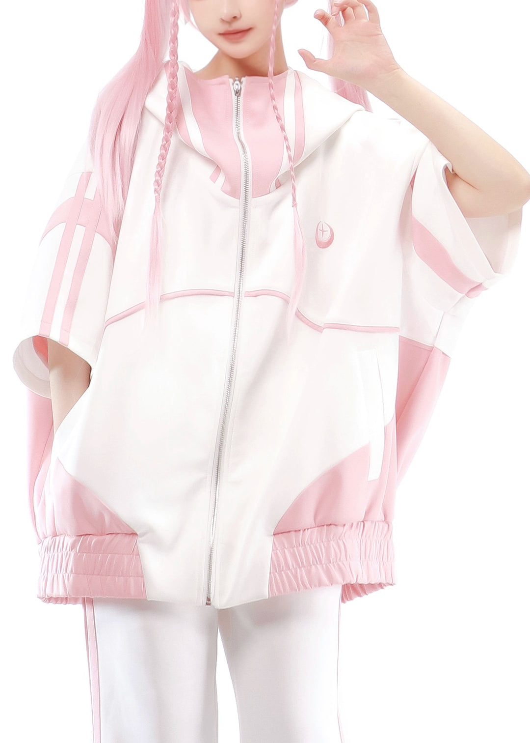 Multicolor Tenshi Kaiwai Jacket Set, Pockets, Zipper (L M XL) 29164:357074
